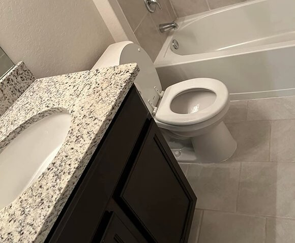 Bathroom cleaning result