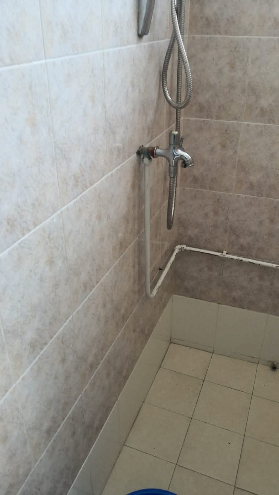 Clean shower and tap area